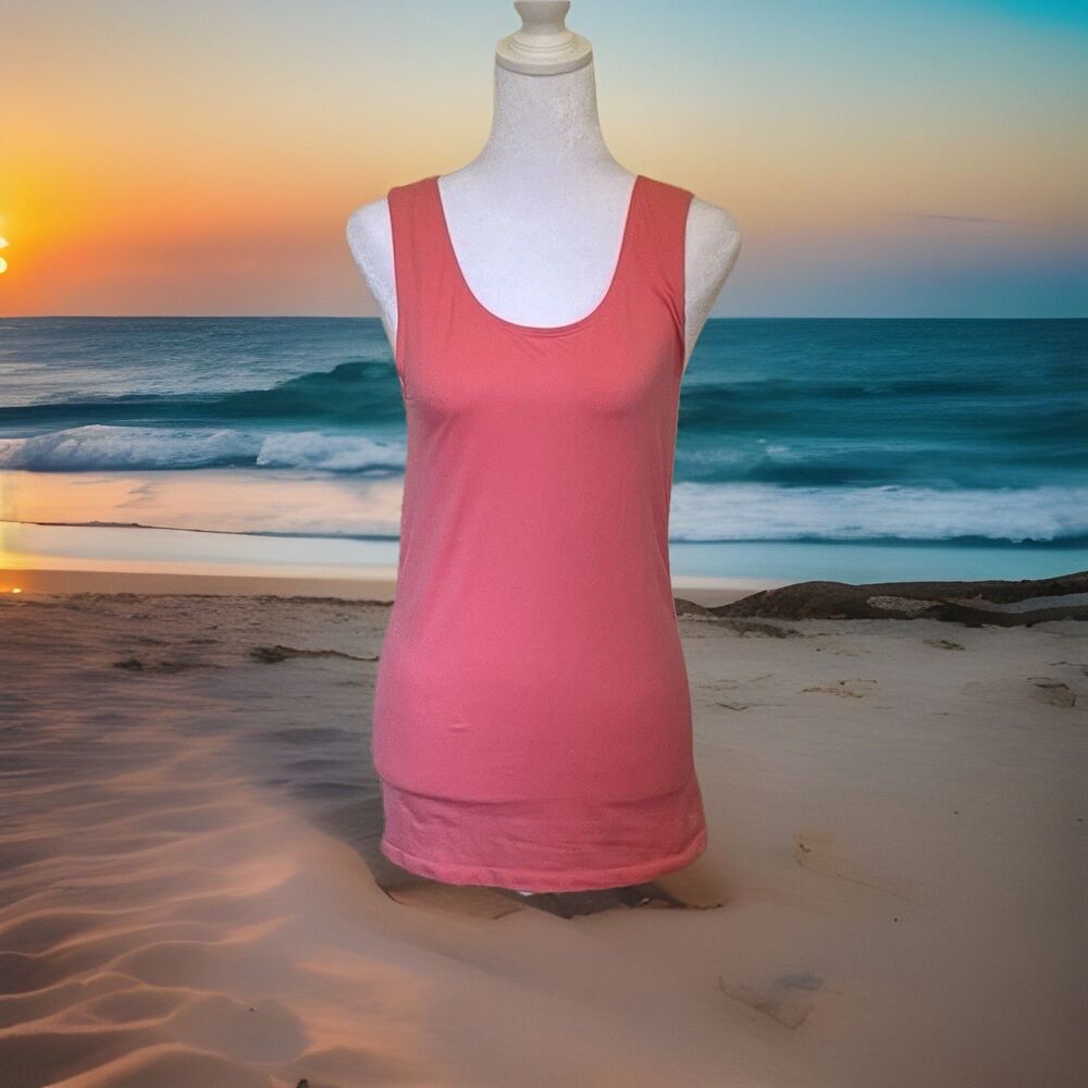 Worthington Women's Suitable Seamless Coral Pink Tank Top L/XL